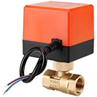 AC 220V latón eléctrico de válvula de bola motorizada de 2 vías 3 hilos 1.6Mpa rosca DN15 DN25(DN15)